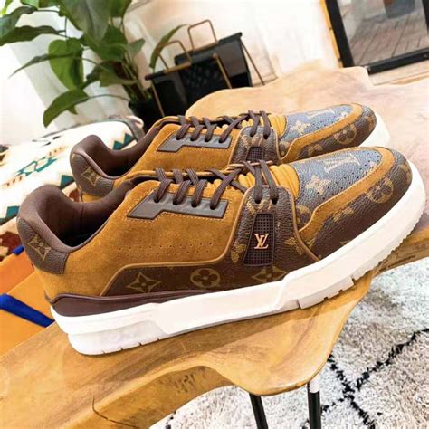 louis vuitton match up sneaker brown|Louis Vuitton lv trainer sneaker.